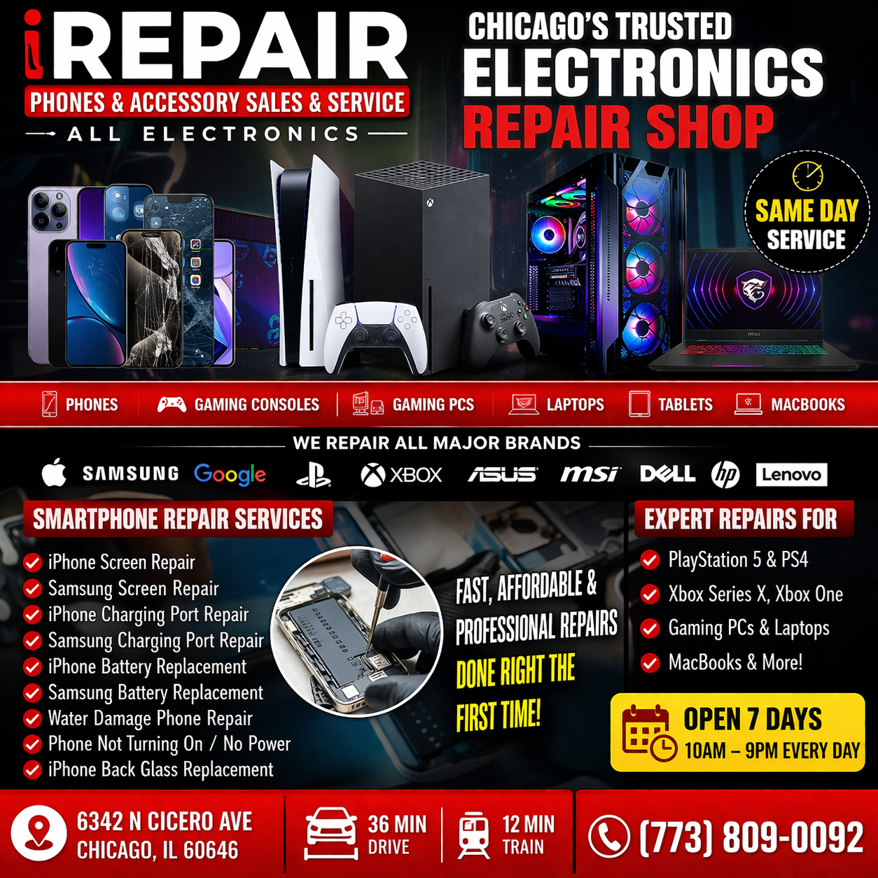 🔧 Expert Phone Repair in Chicago – Fast, Reliable & Affordable | iRepair Phones & Accessories