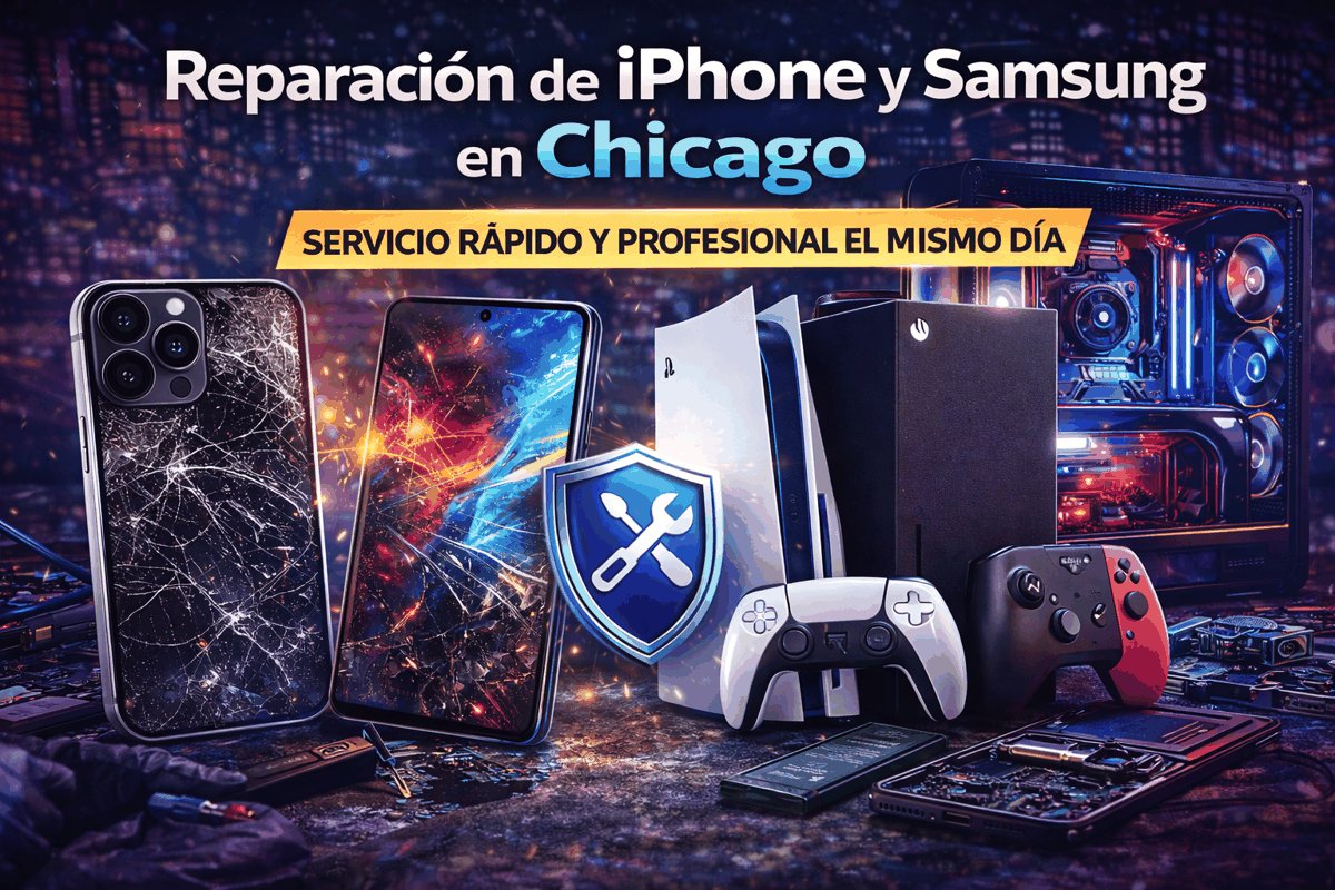 Reparación de iPhone y Samsung en Chicago – Servicio Rápido y Profesional el Mismo Día