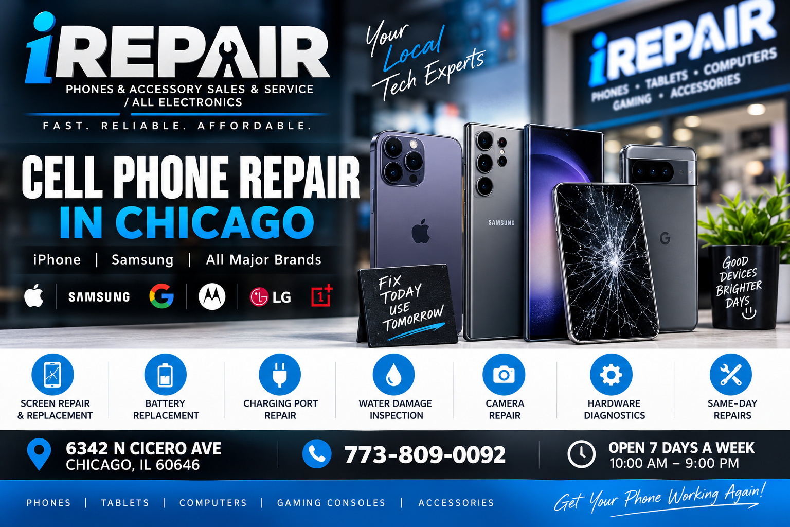 Cell Phone Repair Chicago – iPhone, Samsung & Same-Day Phone Repair